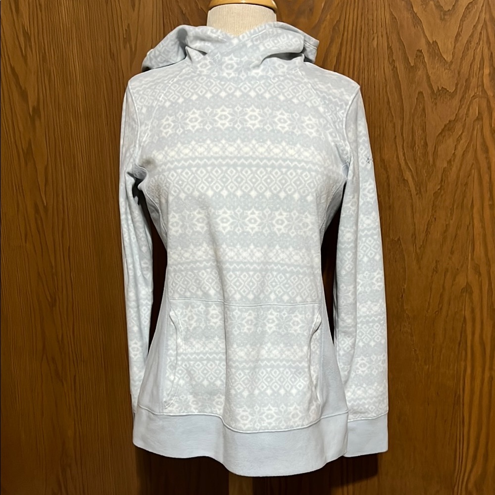 Columbia Women's Fleece Light Gray Patterned Hoodie